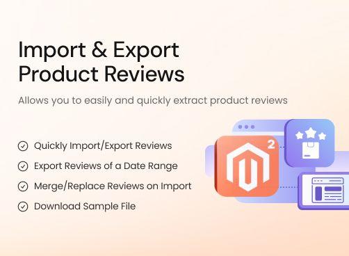 product reviews import export magento 2
