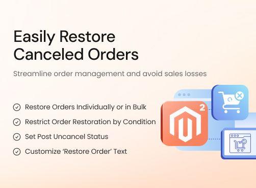 Restore Canceled Order magento 2