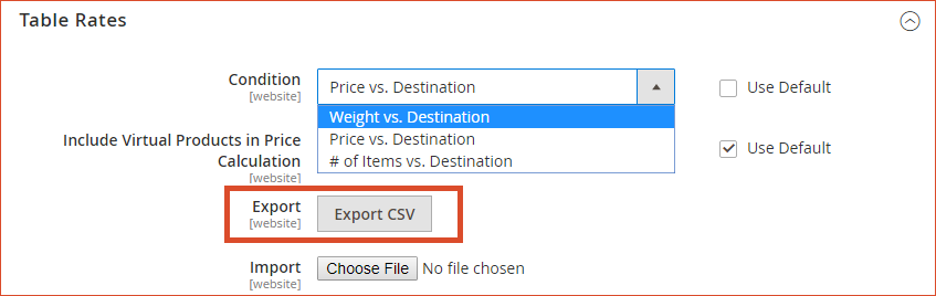 table-rate-csv-export