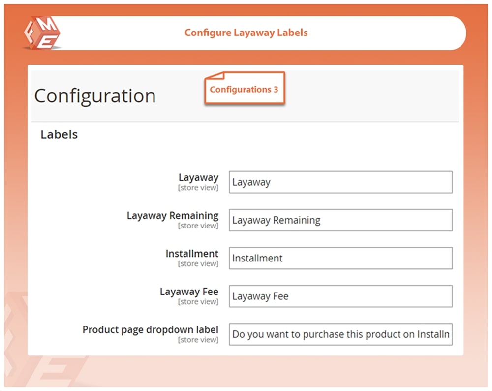 partial payment labels