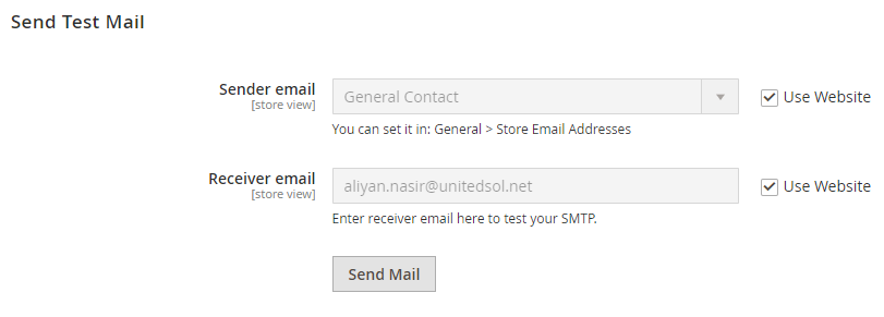 test smtp