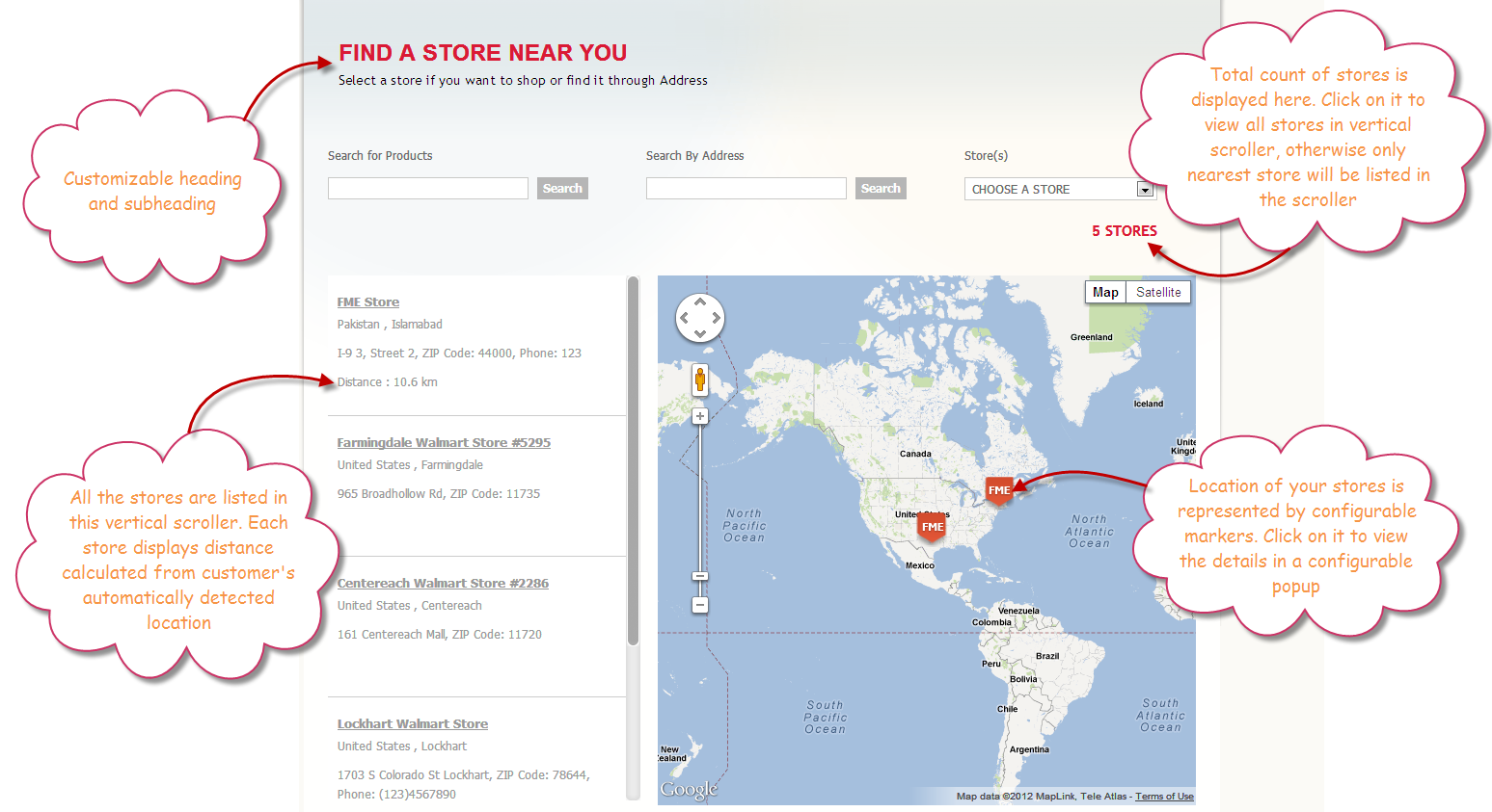 Magento Store Locator Google Maps, Dealer Locator Extension