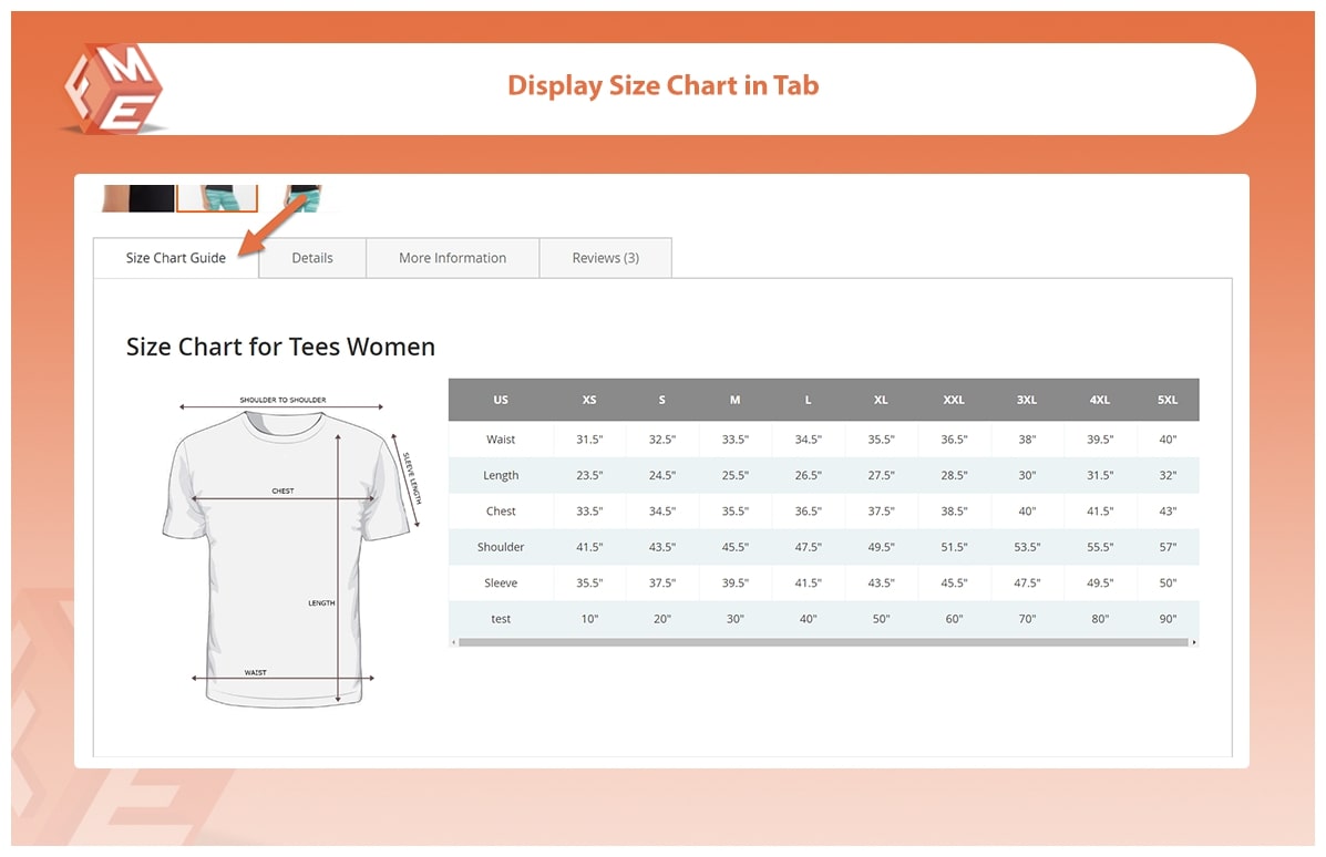 Product Size Chart